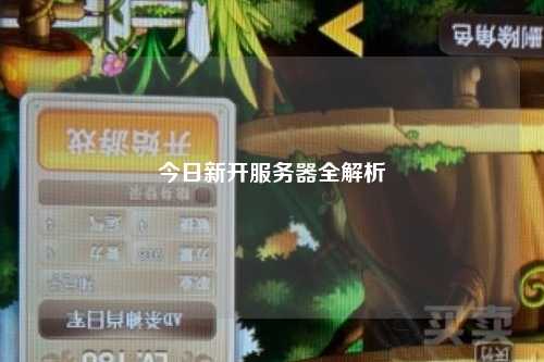 今日新開服務(wù)器全解析