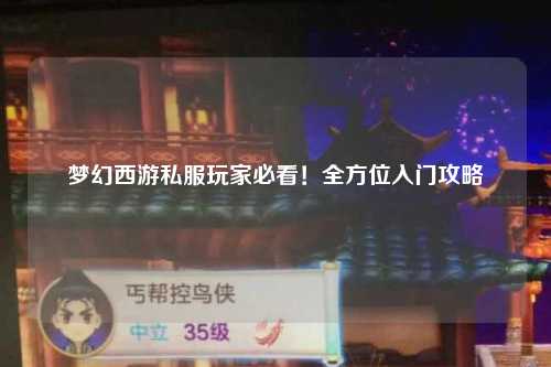 夢幻西游私服玩家必看！全方位入門攻略